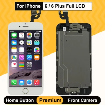 

Full Set Screen For iPhone 6 6 plus Screen LCD Replacement Display Complete With Home Button Front Camera Speaker No Dead Pixles