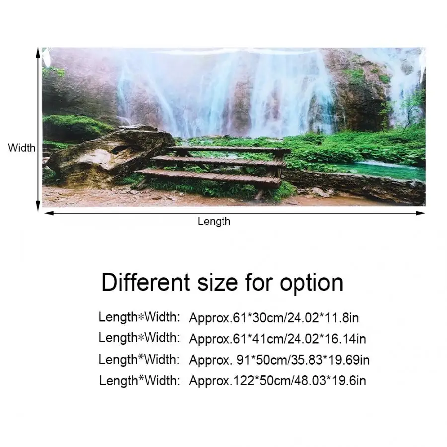 Fish Tank Background Poster Decorative Painting PVC Sticker Landscape Image Decor Aquarium Accessories