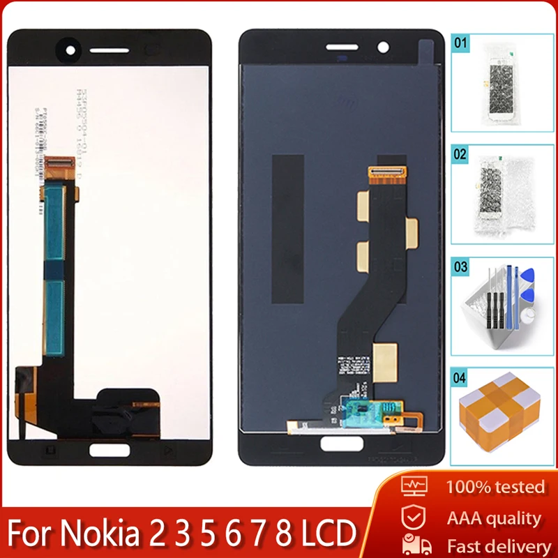 Качество AAA для Nokia 8 7 6 5 3 2 ЖК дисплей сенсорный экран дигитайзер сборка N8 N6 N7 N5 N3 N2