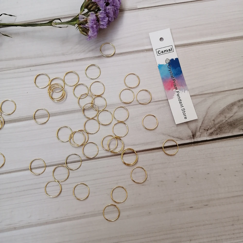 Metal Rings 100pcs 11mm For DIY Jewelry Making Connector Crystal Octagon Beads Chandelier Lamp Parts