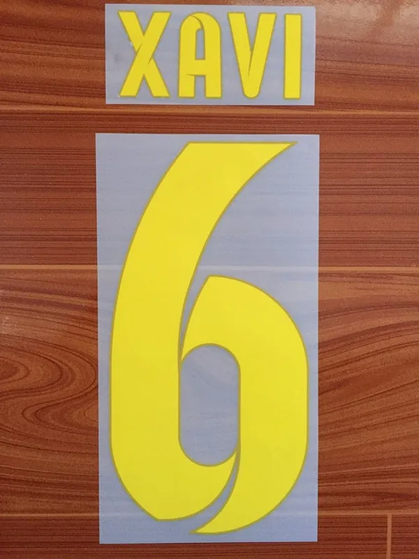 2012 2013 сезон 6 XAVI 7 David Villa 8. Иньеста 9 ALEXIS 14 Маскерано 24 S. ROBERTO печать nameset футбольная нашивка значки - Цвет: 6 XAVI