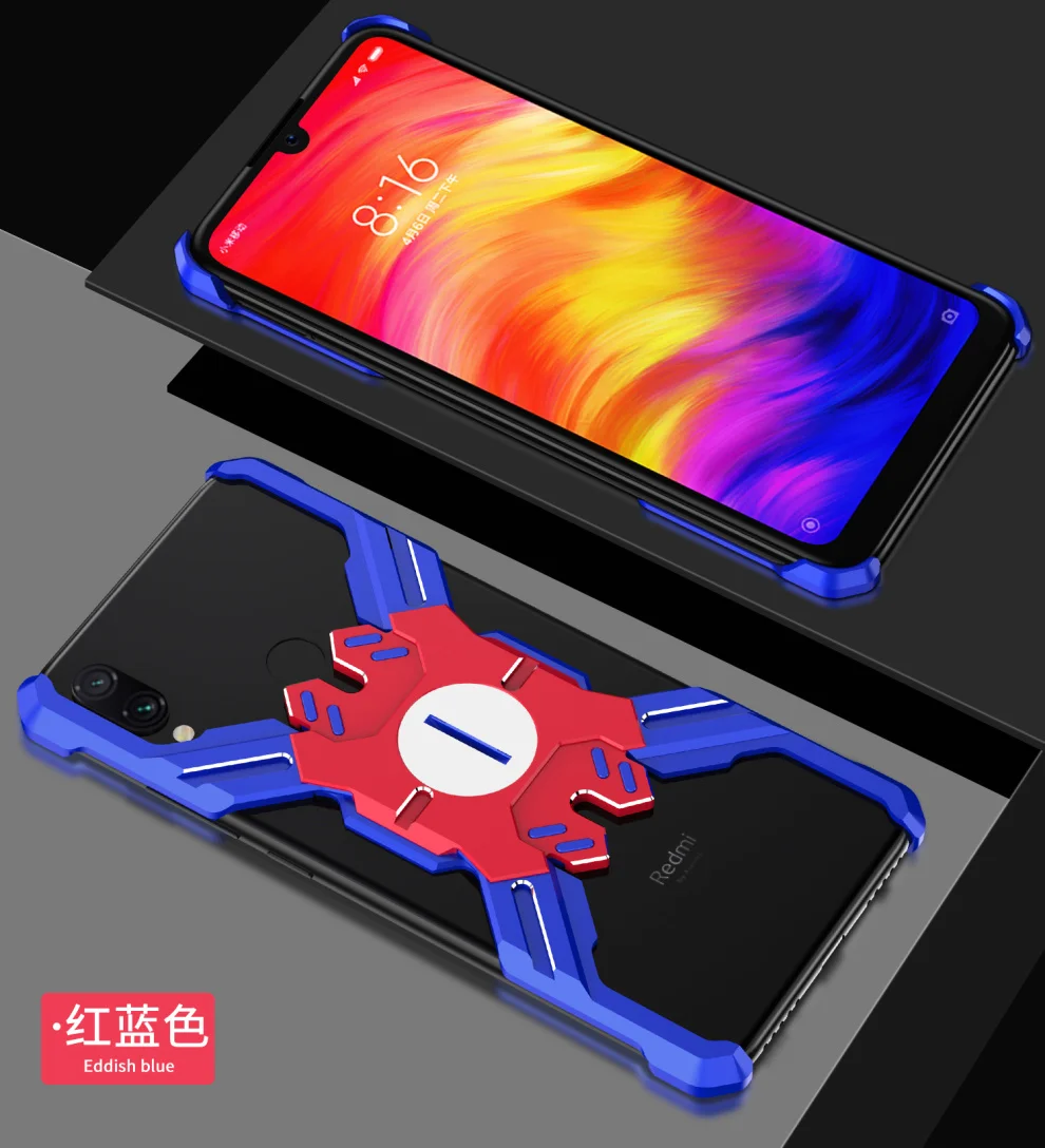Герой Marvel элементы Алюминиевый металлический бампер чехол для Xiaomi Redmi Note 7/Pro тонкий жесткий защитный бампер для телефона