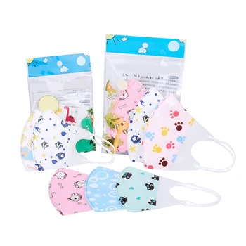 

5PCS Child Protective Mask Proof Flu Anti-Dust 3 Filter Mouth Face Mask 4 Filtration Non-woven Cover 24hrs Ship
