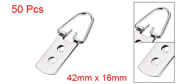 Silver 42x16mm 50pcs Uxcell 50/100 шт кольцо в виде буквы D рисунок Вешалки 42x16-90x22mm цвет серебро/золото/бронза/Черный Ассортимент Набор для фото висит решения - Цвет: Silver 42x16mm 50pcs