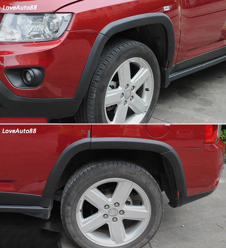 Для Jeep Compass 2008-2010 2011- автомобильные колеса, Накладка для бровей, накладки на бампер, декоративные наклейки, автомобильные аксессуары