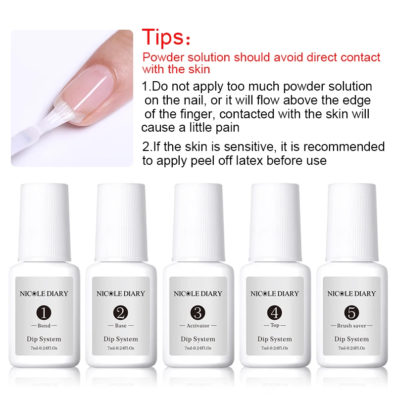 Порошок для ногтей NICOLE DIARY черный/серебристый/красный/фиолетовый без