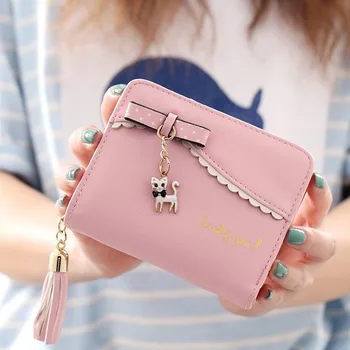 

2020 new ladies wallet short section Japanese style cute small fresh women's coin purse