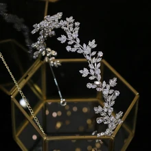 Классический хрустальный свадебный головной убор, циркониевая лента для волос, свадебные аксессуары для волос, головной убор, Свадебные короны, вечерние аксессуары