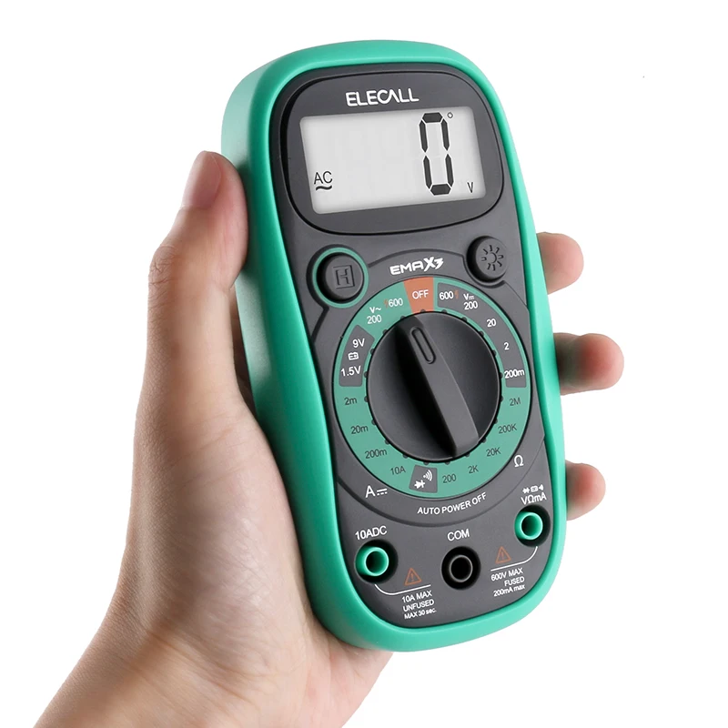 

ELECALL EMAX3 Mini Multimeter Digital Portable Multifunction Auto Smart tester AC/DC Volt Amp Ohm Diode High precision