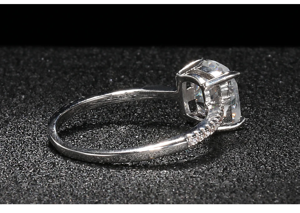 Bague Ringen, классика, серебро 925, ювелирные изделия для женщин, обручальные кольца, квадратные драгоценные камни, геометрические, AAA, циркон, принцесса, свадебный подарок