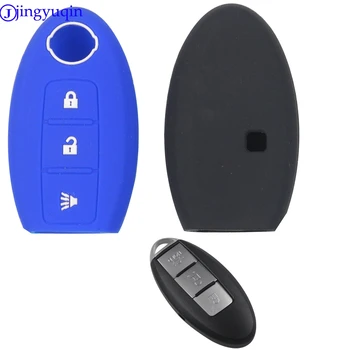 

10pcs Silicone Rubber Key Remote Car Key Case Cover Fob 3 Button For Nissan March Micra Qashqai Skyline Juke Alissa X-Trail