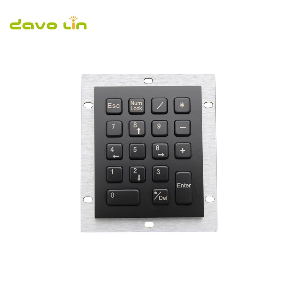 

18 keys matrix mini metal numeric keypad access control high end black USB metal keypad for vending