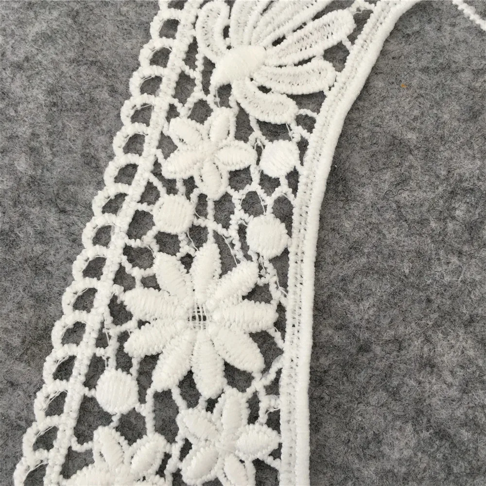 Embroidered Lace Collar Neckline Applique Embroidery Sewing on Patches Sewing Fabric Accessories 1pcs sell white lace fabric,sewing patches,lace garment accessories,lace sewing supplies,lace accessories,lace sewing accessories