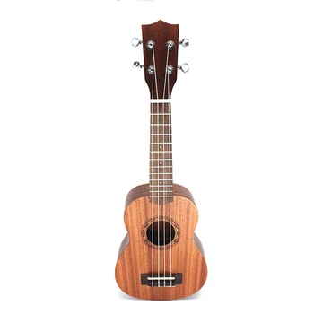 

21 Inch Ukulele Soprano Beginner Ukulele Guitar Mahogany Neck Delicate Tuning Peg 4 Strings Wood Ukuleles Musical Instruments