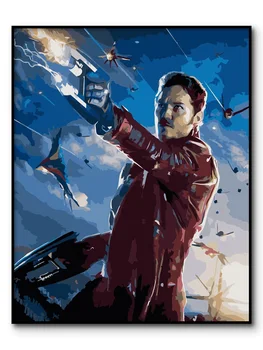 

Guardian of the Galaxy pictures painting by numbers for Adults Peter Quill DIY Oil drawing by number Groot paintings numbers