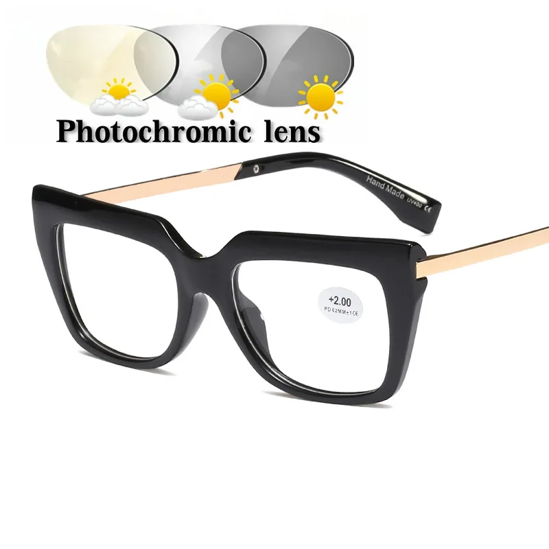Солнцезащитные фотохромные прогрессивные очки для чтения, женские прогрессивные мульти-фокус с диоптриями, очки для пресбиопии NX