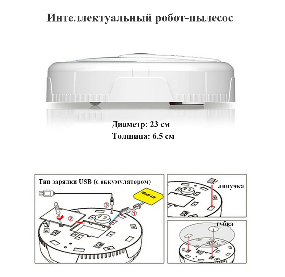 Полностью автоматический мини пылесос робот бытовая техника подметальная машина Интеллектуальный подметающий робот Бесшумная