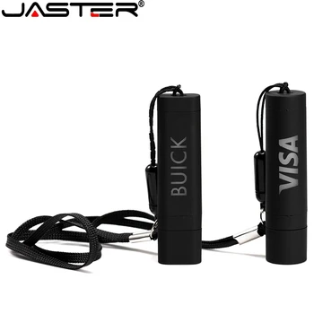 

JASTER LED USB flash personalization USB 2.0 Black plastic ellipse pen drive 4GB 8GB 16GB 32GB 64GB 128GB rounded USB stick logo