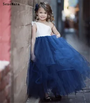 

Lovely Flower Girls Dresses For Weddings Tulle Ball Gown Junior Dresses Children Birthday Party Gown
