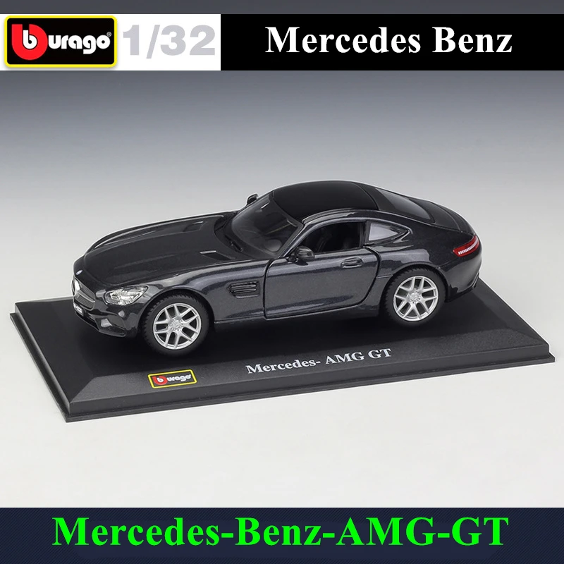 Bburago 1:32 Mercedes Benz AMG-GT литая модель машины Модель плексигласа дисплея пыле пакет базовых запчастей Сбор подарков - Цвет: Mereedes amg