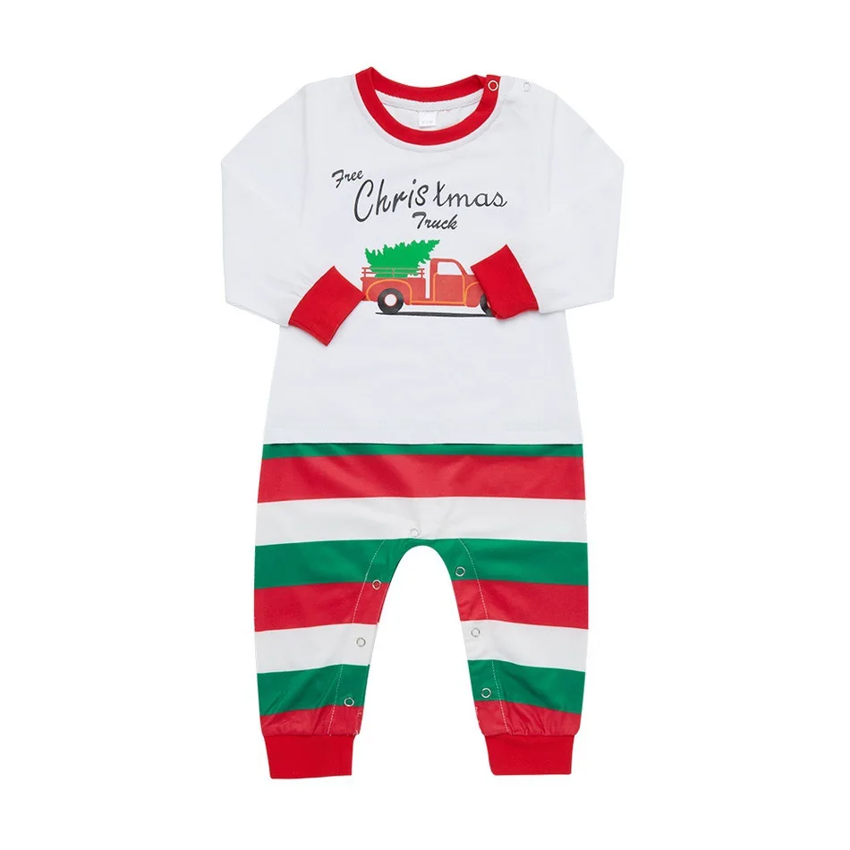 Amazon Autumn and Winter New Ebay Home Suit Christmas Printing Parent-child Home Pajamas Christmas Costume Love Cosplay