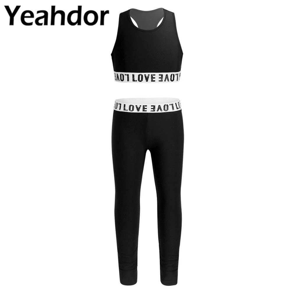 girls dance leggings and crop top
