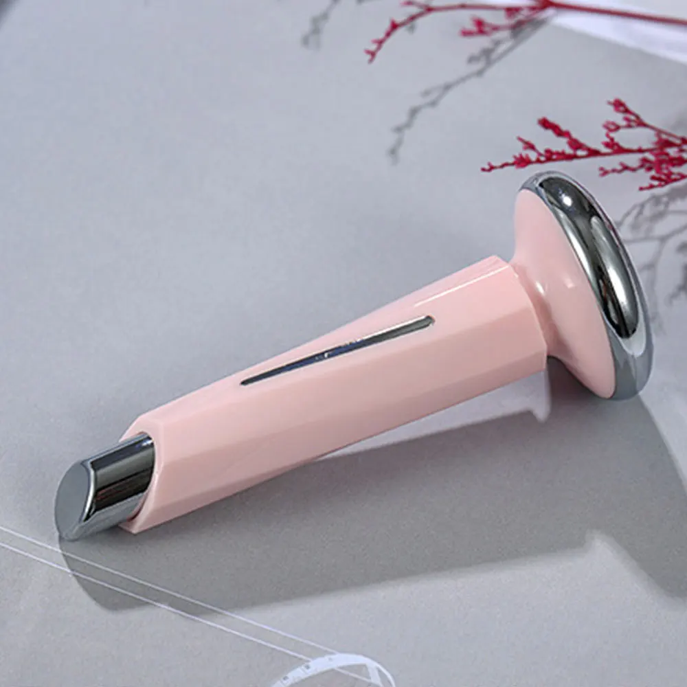 Губная помада форма Ион лицо красота ультразвуковое устройство эссенция Магнитный импорт инструмент прибор для массажа глаз - Цвет: pink