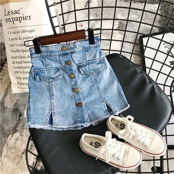 

Girls Denim Shorts Teenagers Summer Button Jeans Short Pants Kids Beach Clothes Children's Shorts Casual Culottes Girl Clothing