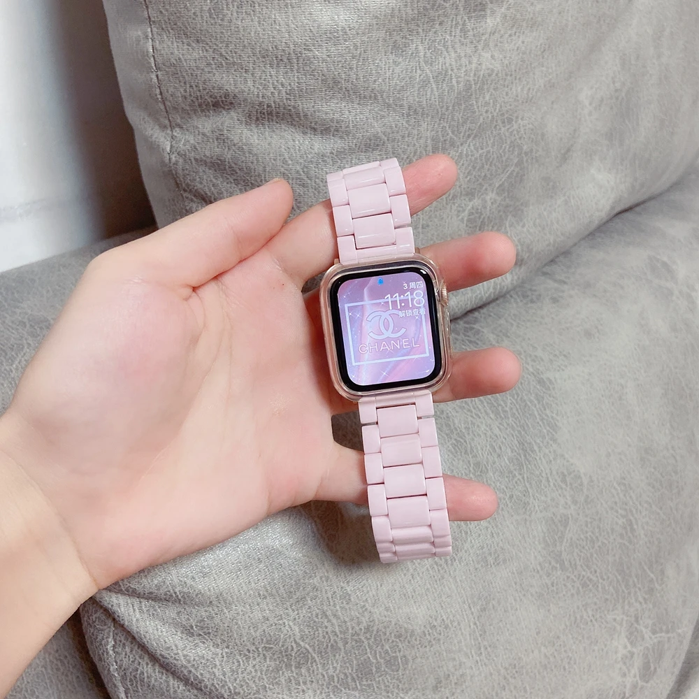 Браслет керамический звеньевой для Apple Watch Band ремешок iwatch Series 4 3 2 1 38 мм 42 40 44 series 5 6