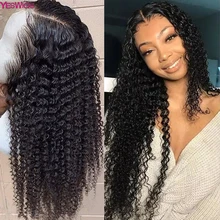 Curly Lace Front Human Hair Wigs 30 Inch Jerry Curly 13×4 Lace Front Wig Remy Brazilian 13×6 Transparent HD Lace Frontal Wigs