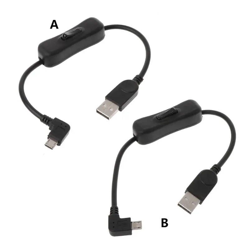 25 см микро usb кабель для зарядки левый и правый изгиб для мужчин и женщин удлинитель для передачи данных с кнопкой включения/выключения