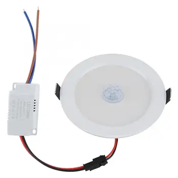 

9w Round 18LED Infrared Sensor Downlight Human Body Induction Recessed Cold/Warm White AC85-265V 80mm Hole