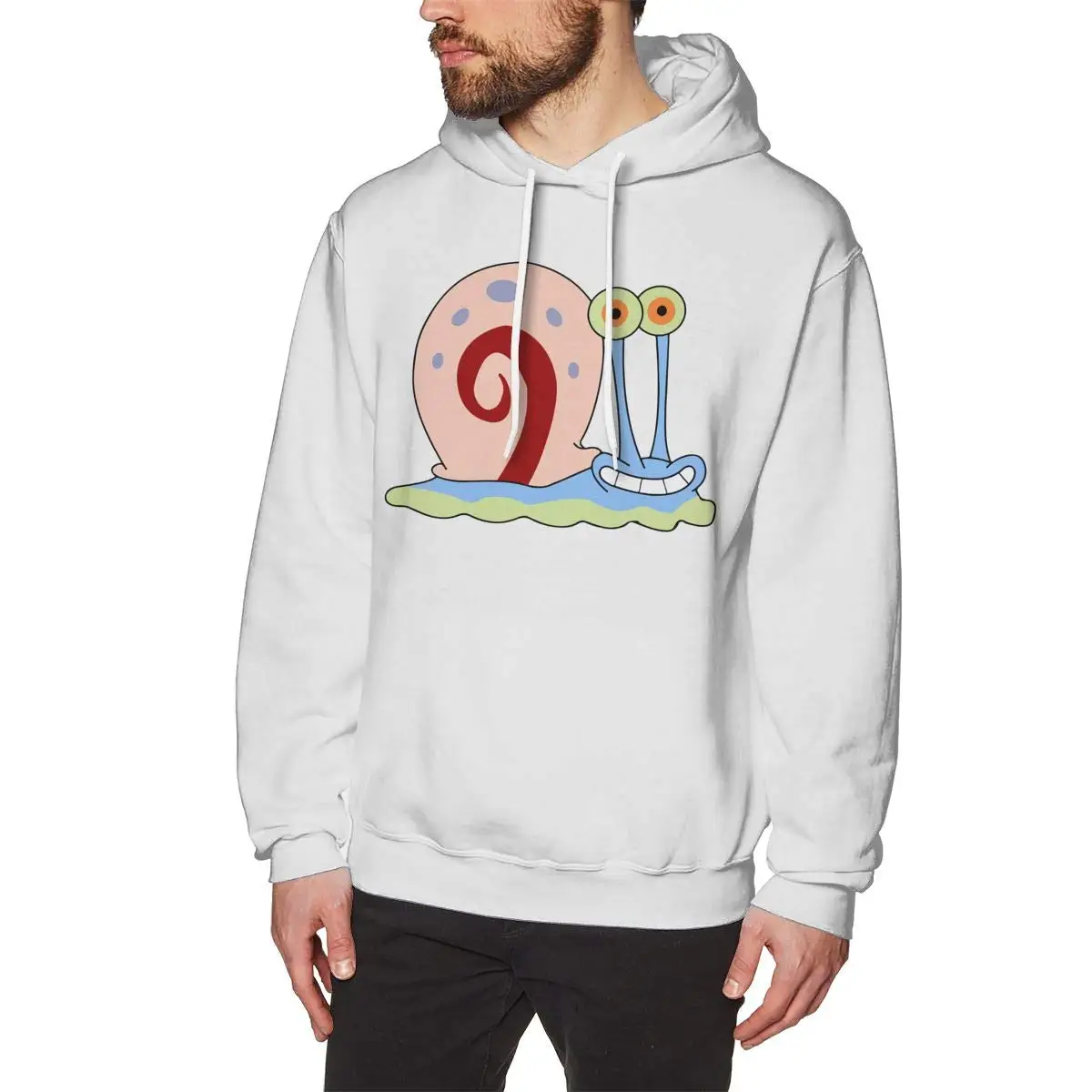 DOULADOU Gary The Snail Mens Pullover Hoodie Hooded Sweatshirt Sweaters |