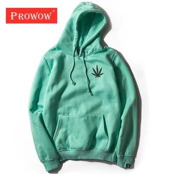 

2020 Spring Hip Hop Men Hooded Pullover Green Black Grey Embroidery Hoodies Men Streetwear Thick Sweatshirts Cotton Wool Liner