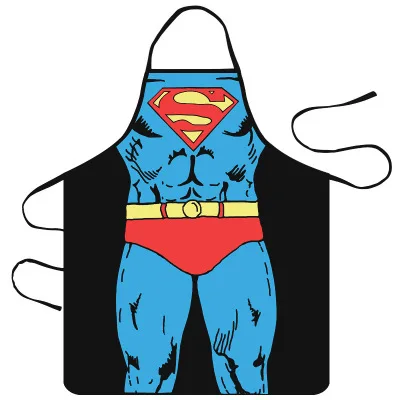 Funny Muscle Man Creativity Kitchen Apron for Men Women Home Cleaning Tool Waterproof Apron Sex Cotton Linen Easy to Clean House