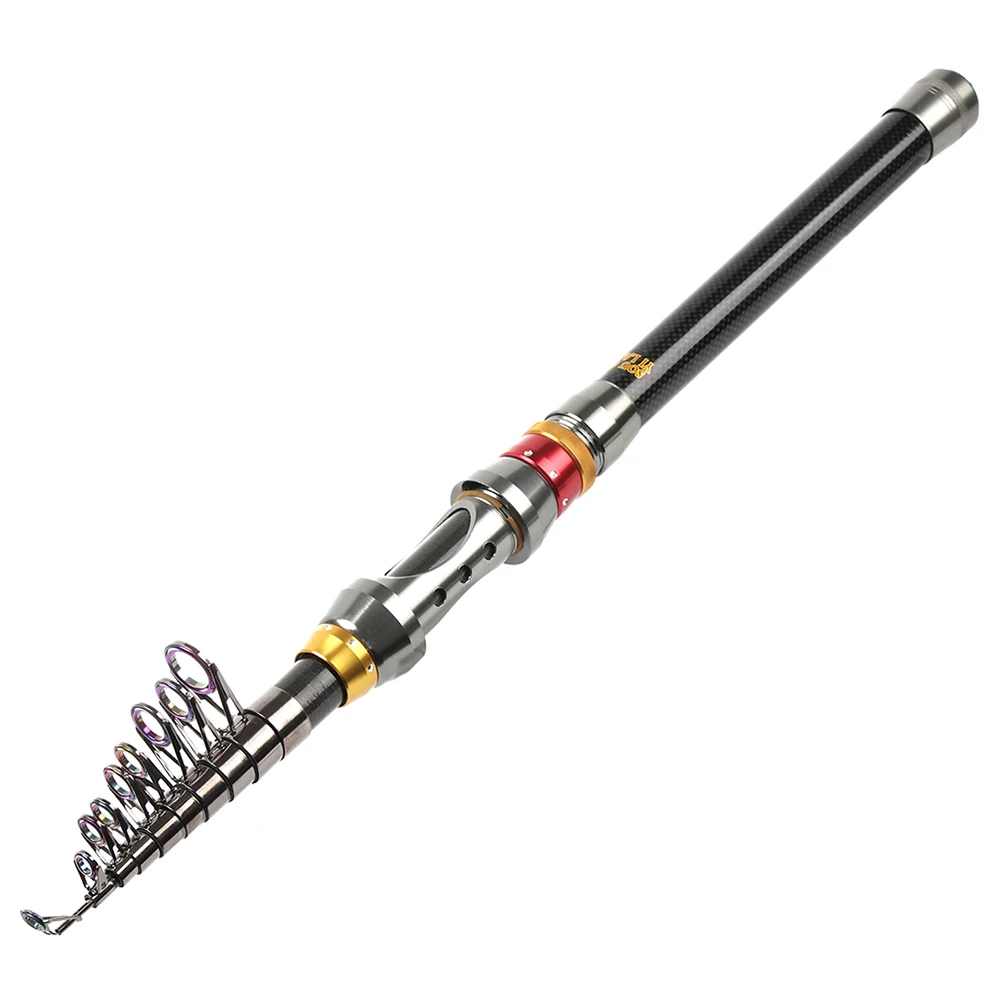 Portable Winter Fishing Rod Ultralight Carbon Fiber Telescopic Portable Sea Spinning Pole Retractable Pen Pole High Quality