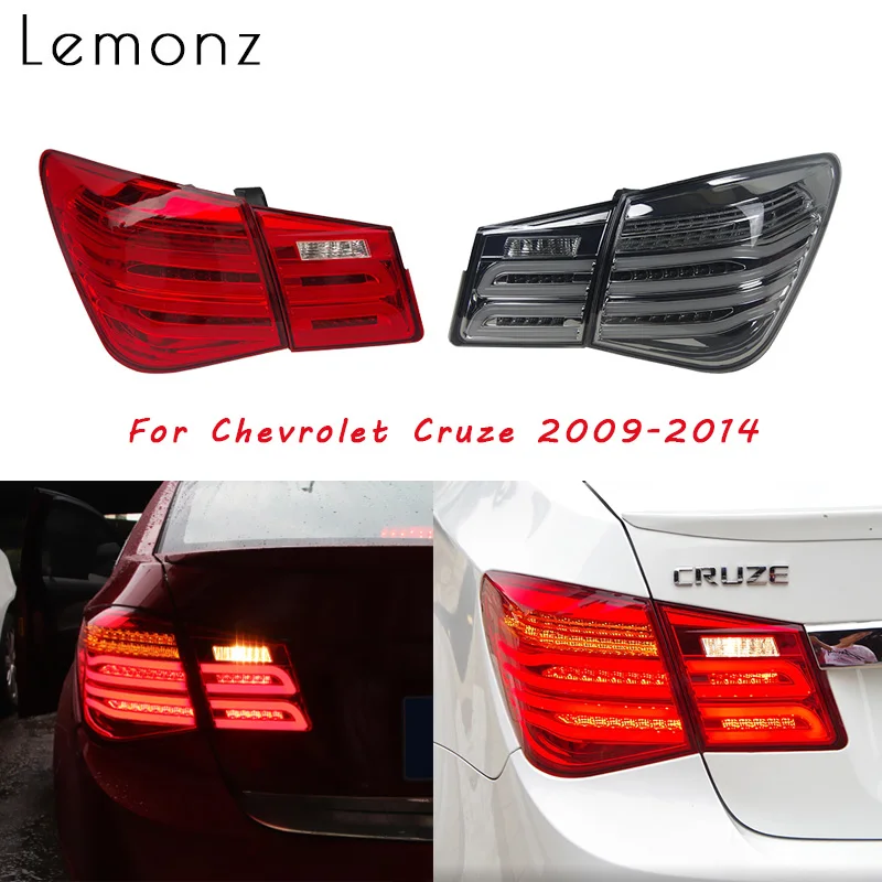 2 шт. в сборе задние фонари для Chevrolet Cruze 2009 2010- светодиодный ходовой тормоз обратный динамический сигнал поворота задние фонари лампа