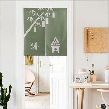 

Japanese Design Door Noren Simple Pattern Room Half Curtain Cotton Linen Long / Short Type 7 Pattern Available