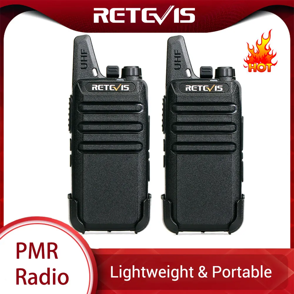 2pcs Mini Walkie Talkie Retevis RT22 2W UHF 400 480MHz VOX Scan CTCSS DCS Dustproof Ham 1