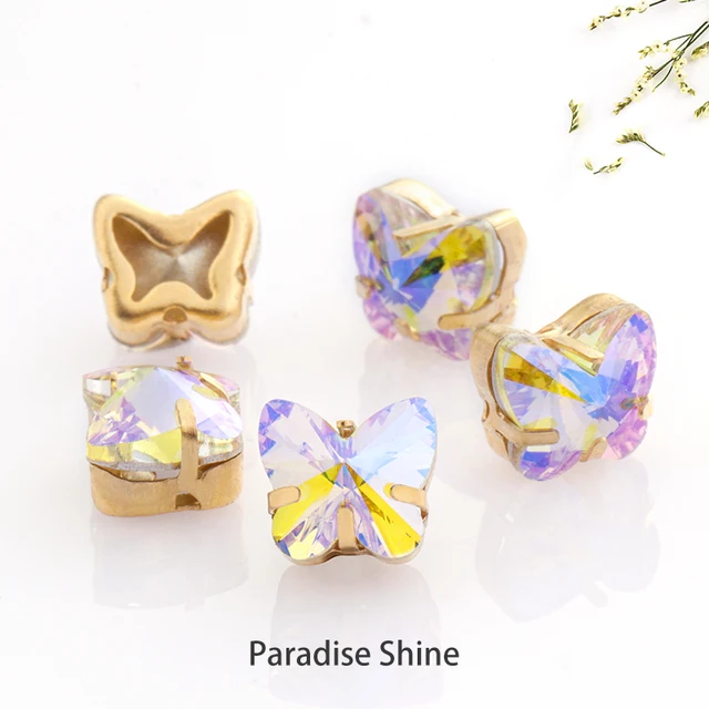 Astrobox Butterfly With Claw Rhinestone Crystal stones DIY Jewelry Making Loose Beads DIY Clothing & Accessories Clothing Shoes Paradise Shine