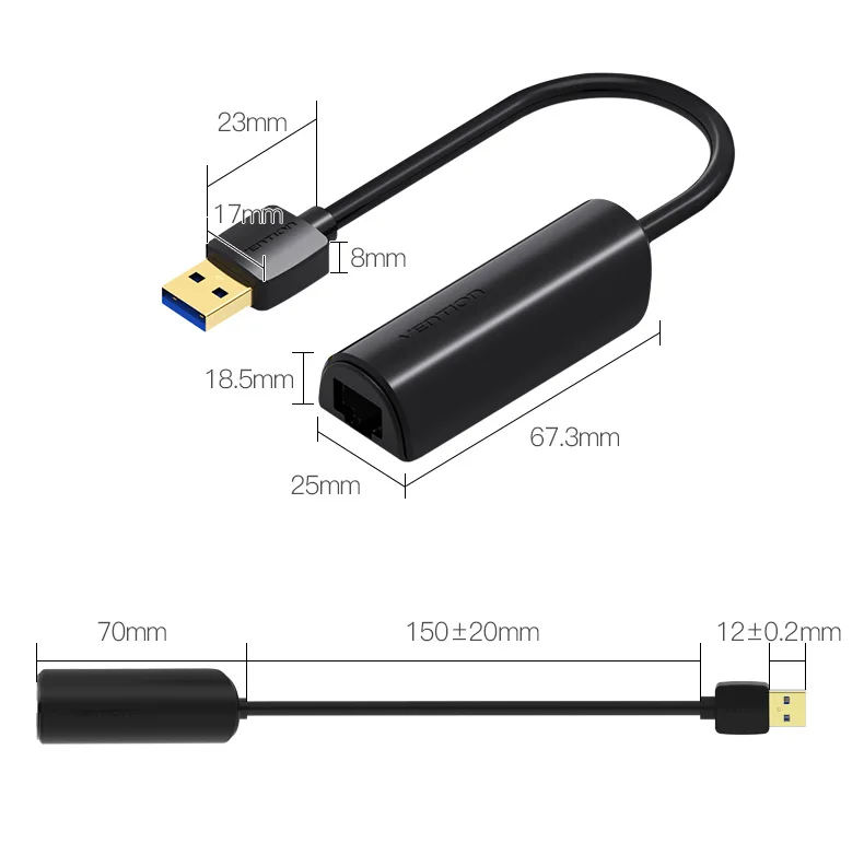 Vention USB 3,0 концентратор высокоскоростной USB3.0 к RJ45 Ethernet адаптер USB разветвитель 1000 Мбит/с сетевая карта для Macbook ноутбука ПК планшета