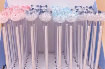 

crystal cat gel ink pen cute cartoon school neutral ink pen student prize pen office black writing pen promotion pen 48pc/lot