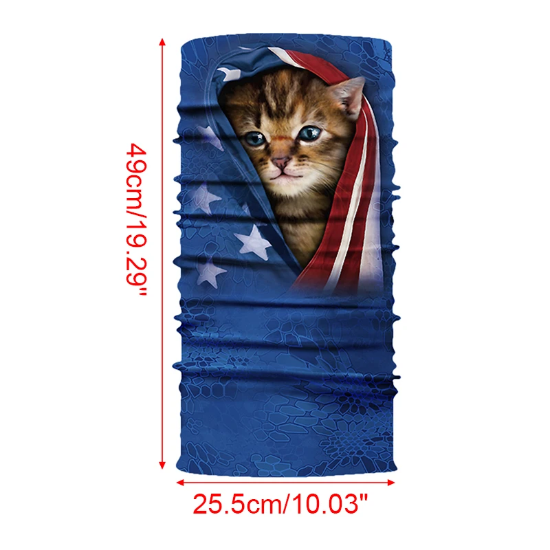 3D Seamless Bandana Animal Monkey Shark Neck Warmer Tube Shield Gaiter Scarf Face Mask Headband Snowboard Bicycle Headwear