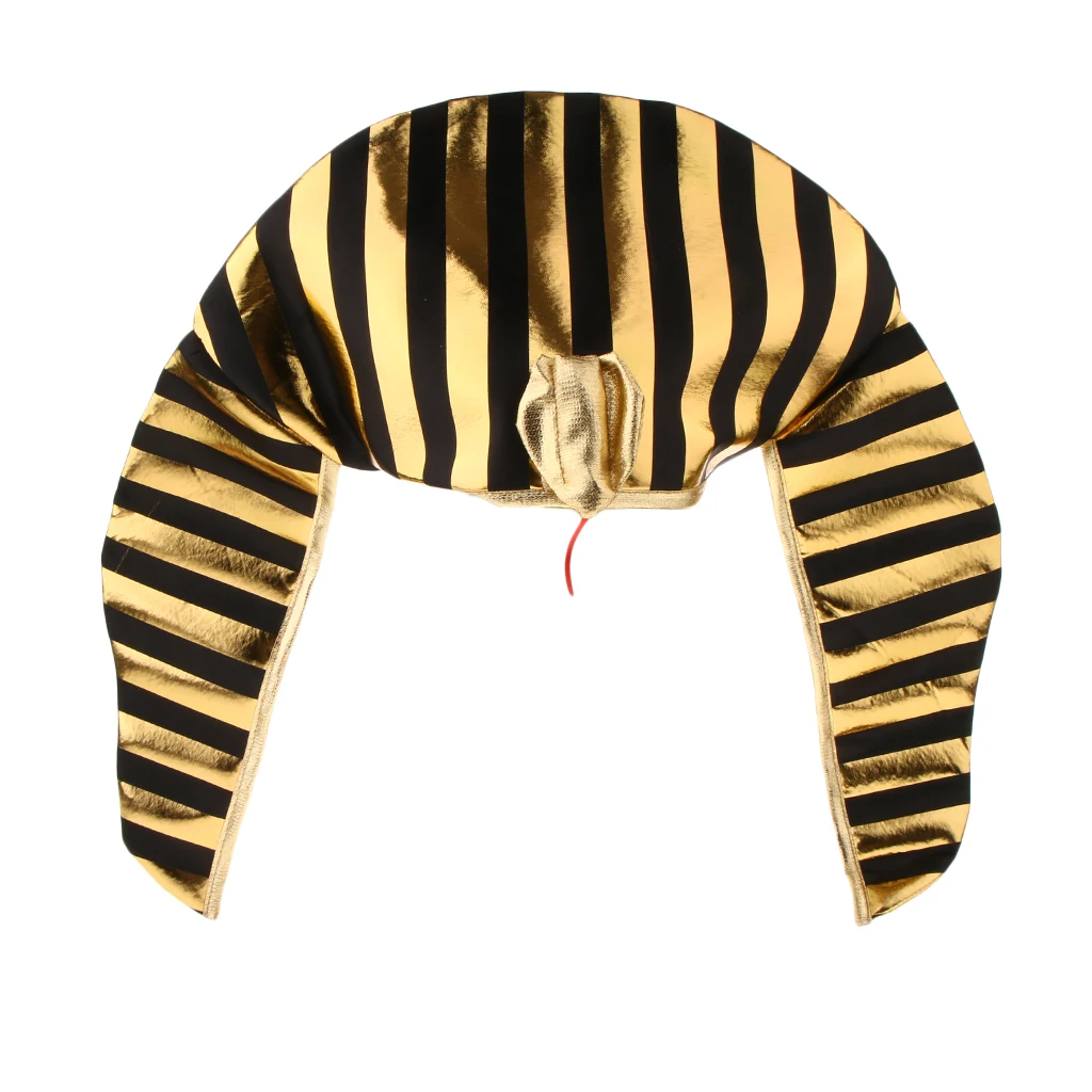 Novelty Golden Black Egypt Egyptian Pharaoh King Hat Vintage Headpiece Fancy Dress Cosplay Prop