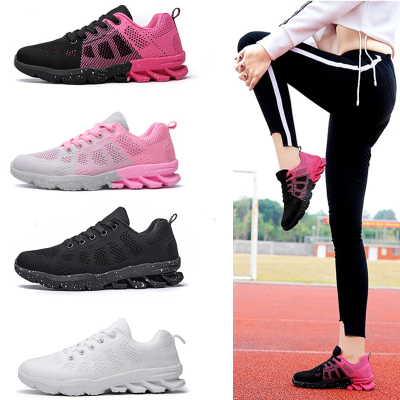 Обувь для фитнеса; женские теннисные кроссовки; коллекция года; на шнуровке; из дышащей сетки; Tenis Con Plataforma Mujer; кроссовки; повседневная спортивная обувь