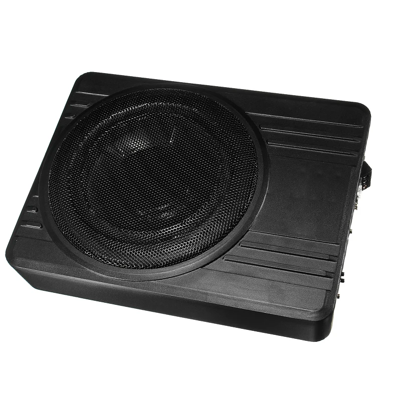 US $108.80 10 Inch 600W Car Subwoofer Car Audio Slim Under Seat Active Subwoofer Bass Amplifier Speaker Car Amplifier Subwoofers Woofer