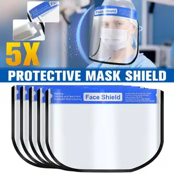 

5/10/20x Transparent Full Face Shield Cover Protection Safety Face Shield Covering Mask Anti-splash Anti-droplets
