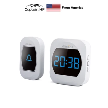 

US Captain Intelligent Clock Doorbell Wireless, Home Digital Musical Doorbell, 200M Remote, Digital Display with Real Time