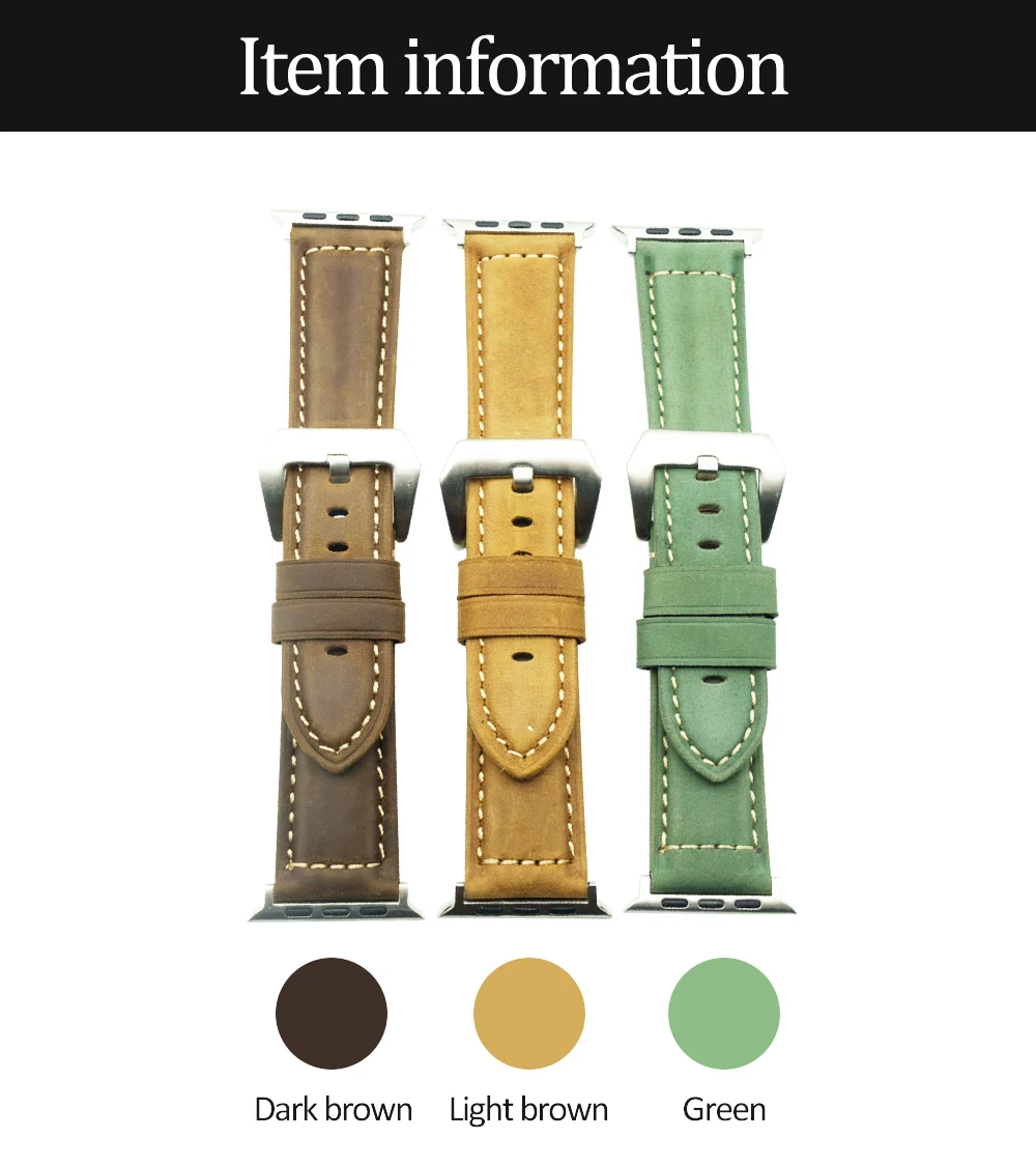 Genuine Leather strap for apple watch series 5 4 3 band for apple iwatch 44mm 40mm 42mm 38mm iwatch 5 4 3 2 1  bracelet