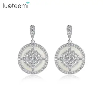 

LUOTEEMI New Noble Special Design Imitation Pearl Drop Earrings Fashion Delicate Dangle Brincos Jewelry For Women Wedding Gift